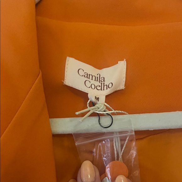 Camila Coelho Orange Tailored Blazer - Picture 3 of 5